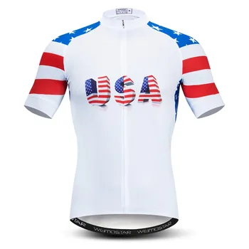 Pro Team Kolesarjenje Jersey Moški, ZDA, Kanada Kolesarjenje Oblačila Kratek Rokav Dihanje MTB Kolo Majica Ropa Ciclismo Kolo Šport