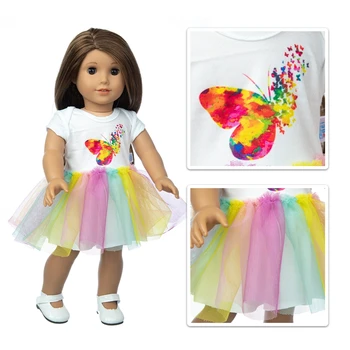 2020 Nove Barvne tančico Primerni za American Dekle Lutka Obleko 18-palčna Lutka Božič Dekle Darilo(samo prodajajo oblačila)