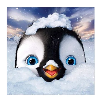 5D Diamond Slikarstvo Pingvin Cartoon Živali Navzkrižno Šiv DIY Polno Diamond Vezenje Mozaik Nosorogovo Sliko Doma Dekor Prodaje