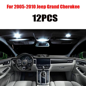 Za 1998-2019 Jeep Grand Cherokee Bel avto dodatki Canbus Napak LED Notranjosti Branje Svetlobe Svetlobni Kit Zemljevid Dome Licenco
