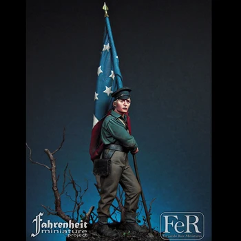 1/24 7. Kentucky Inf. Polk Flagbearer, 1862, Smole Model slika GK, Zgodovinske teme, Nesestavljeni in unpainted kit