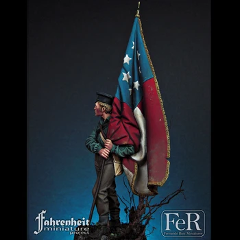 1/24 7. Kentucky Inf. Polk Flagbearer, 1862, Smole Model slika GK, Zgodovinske teme, Nesestavljeni in unpainted kit