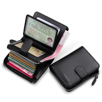 2020 nova usnjena moška denarnica multi funkcijo zadrgo kartico vrečko modno poslovanja kreditne kartice foto posnetek vozniško dovoljenje Denarnice