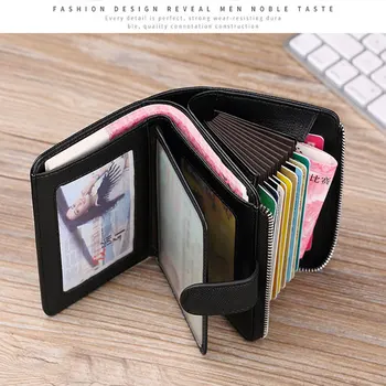 2020 nova usnjena moška denarnica multi funkcijo zadrgo kartico vrečko modno poslovanja kreditne kartice foto posnetek vozniško dovoljenje Denarnice