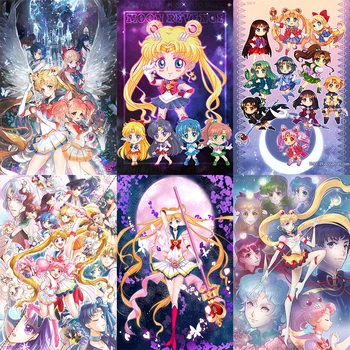 300pcs/520pcs/1000pcs / Set Sailor Moon Puzzle Usagi Tsukino Cosplay Razširite Puzzle Anime Lesene Igrače DIY Rekviziti Darilo