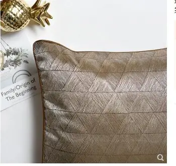 Luksuzni klasičnih geometrijske blazine pokrov kavč letnik prevleke bron zlato vrgel blazino kritje za nazaj cusshion