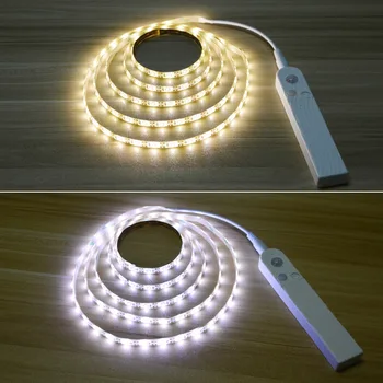 Brezžični senzor Gibanja 1M 2M 3M LED Nočna lučka Postelja Omara Stopnicah svetlobe 5V USB LED Trakovi luči Za TV Osvetlitev razsvetljava