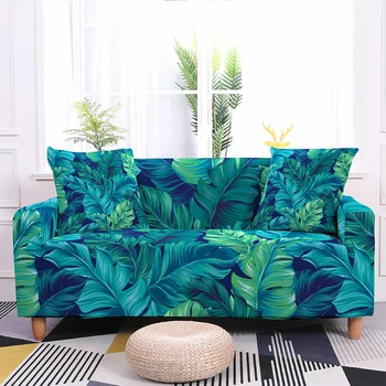 Tropski Listi, tiskani kavč, prevleke za dnevno sobo elastična stretch slipcover področna kotu kavč kavč zajema 1/2/3/4-sedežnica
