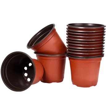 50 Kos 7 inch Plastični Cvet Sadike Vrtec Dobave Planter Pot/Posode, Lonci, Semena, Začenši Lonci Sadilni Lončki