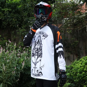 MTB Moto Gorskih Jersey Kolo Oblačila DH MX Offroad Moški Dihanje Kolesarjenje Dolg Rokav