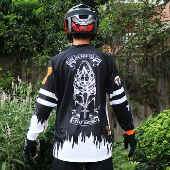 MTB Moto Gorskih Jersey Kolo Oblačila DH MX Offroad Moški Dihanje Kolesarjenje Dolg Rokav