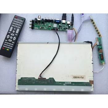 Komplet Za LTN154AT07-002/LTN154AT07-C03 Digitalni HDMI 30pin Plošči Krmilnik odbor za daljinsko DVB-T 1 CCFL LCD TV, VGA, USB, AV 1280X800