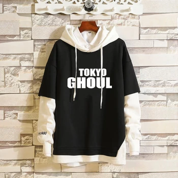 Risanka Anime Tokyo Ghoul Unisex Priložnostne Hoodie Halloween Cosplay Kostum Preplete Kostum Ponaredek Dve Sweatshirts
