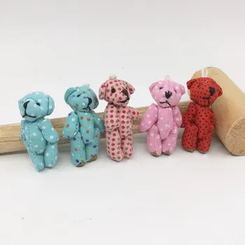 4.5 cm x 20pcs plišastih igrač medvedek mini krpo lutke tkanine pridružite se nosi ustvarjalne DIY ročno izdelan nakit dodatki