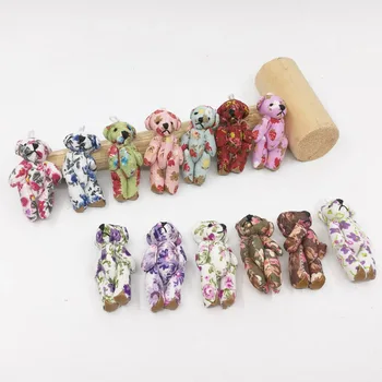 4.5 cm x 20pcs plišastih igrač medvedek mini krpo lutke tkanine pridružite se nosi ustvarjalne DIY ročno izdelan nakit dodatki