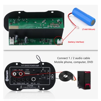 Za 7,4 V / YS /BT Bluetooth 5.0 Visoko Močjo, Digitalni Ojačevalnik Stereo Odbor AMP Amplificador Zvok Domačega Kina AMP MIC SD, USB, DVD