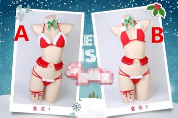 Novo Leto, Božič bikini Perilo nastavite Božič Cosplay seksi perilo cos perilo nastavite dokolenke