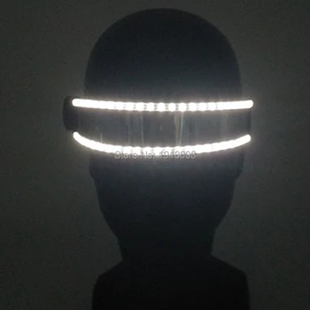 Nove Modne LED Očala, ki ga Poganja Gumb Baterija Svetlobni Stranka Glow svetijo Očala za Ples Sijaj Stranka Dobave