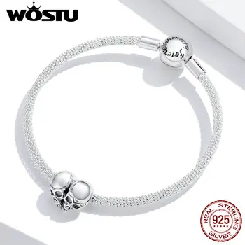 WOSTU 2020 Novo Srce Lobanje Čar Noge fit Original Pandora čare sterling srebro 925 Zapestnica nakit za ženske, DIY, zaradi česar
