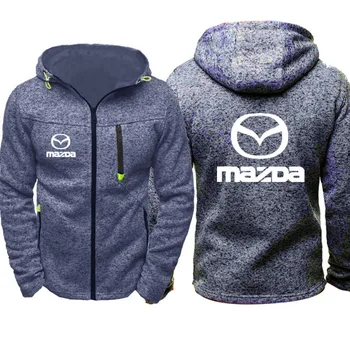 Hoodies Moških Mazda Avto Logotip Tiskanja Priložnostne Hip Hop Harajuku Long Sleeve Hooded zgornji del Trenirke Moški zadrgo Jakna Moški, ki so Hoody Oblačila
