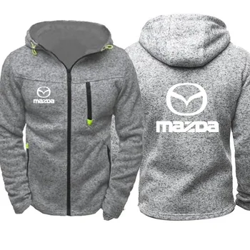 Hoodies Moških Mazda Avto Logotip Tiskanja Priložnostne Hip Hop Harajuku Long Sleeve Hooded zgornji del Trenirke Moški zadrgo Jakna Moški, ki so Hoody Oblačila