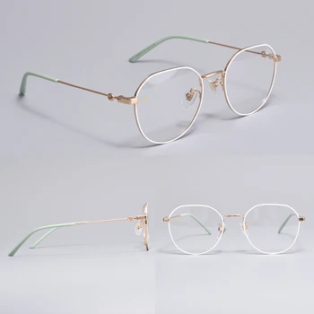 Luksuzne blagovne Znamke Ultra-lahkih Okrogle Kovinske moški Ženske Očal Okvir GG0684O Kratkovidnost Očal Okvir za ženske, moške