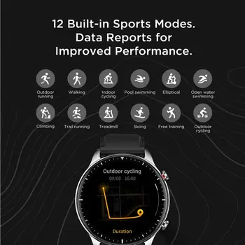 Novo Amazfit GTR 2 Smartwatch 14 Dni Baterije 5ATM Prepričani, Čas Nadzora Spanja Spremljanje Pametno Gledati Za Android iOS Telefon