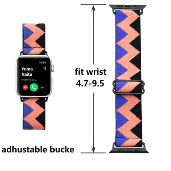 Najlon Zanke Traku za Apple Watch Band 38 40 mm 42 44 mm Nastavljiva Elastična Zamenjava Zapestnica za Iwatch serije 5 JV 6 4 3 2