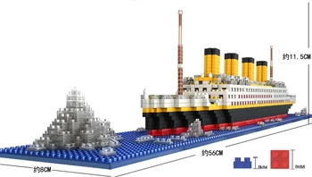 1860pcs RMS titanic Model velikih križarjenje na Ladji diy Stavba Diamant Bloki klasike Igrača razstave/zbirke Darilo za otroke