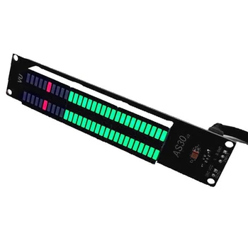 DIY AS30 30 Segment Stereo Glasbe Analizator Spektra LED Raven Zaslon Kompleti VU Mete