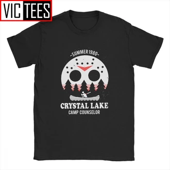 Moške Crystal Lake Tabor Svetovalec T Shirt 13 petek Jason Grozo 13. 100 Odstotkov Bombaža Oblačila Velik obseg Tshirt