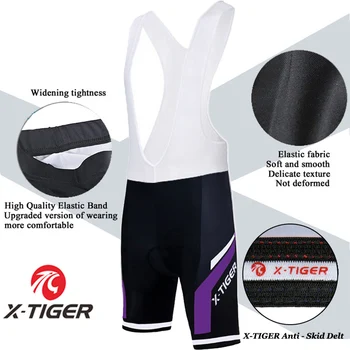 X-Tiger Pro Ženske Kolesarske Nastavite Kolo Majica Poliester Izposoja Obleke Poletje UV Kolesarjenje Oblačila Quick-Dry Kolesarski Dres Komplet