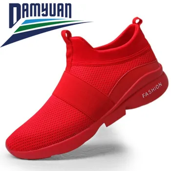 Damyuan Moške Čevlje, Superge Bela 2020 Moda Ravno Priložnostne Čevlji za Moške Dihanje Očesa Hoja Čevlji Zavezat Debelo Tenis