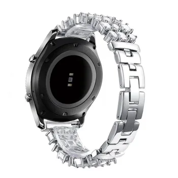 Pas za Samsung Galaxy Watch Prestavi S3 Meje Klasičnih iz Nerjavečega Jekla, Trak za Galaxy Watch 46mm Band Bling Diamantno Zapestnico