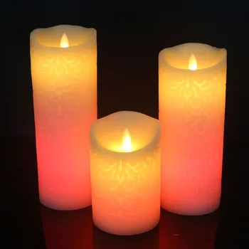 Mycyk Sprememba Barve Gradient LED Sveče 18 Daljinski Nadzor Elektronskih Brezplamensko Dihanje Candle Night Lights Poroka Stranka Dekor
