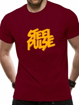Moda bombaža T-srajce za 2021 Jekla Impulz Reggae Band Glasbene Logotip Črno Bel MenS Classic Oblikovanje po Meri