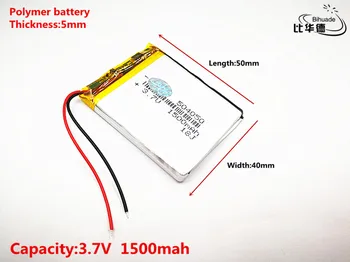 10pcs Litrski energijo baterije Dobro Qulity 3,7 V,1500mAH,504050 Polimer litij-ionska / Litij-ionska baterija za IGRAČE,MOČ BANKE,GPS,mp3,mp4