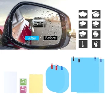4pcs Mehko Film Okno Avtomobila Rearview Mirror Jasno Filma Anti-Fog Vode Rainproof Pogled od Zadaj Stranska Ogledala Avtomobilska dodatna Oprema Zaščitna