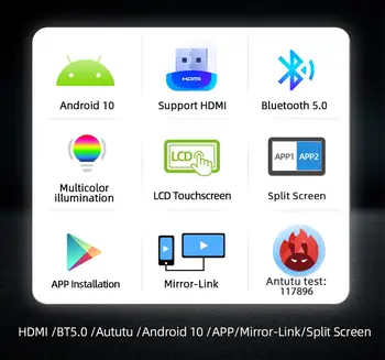 Bosion 2 din Android 10 Okta Core 64 g 4G Avto DVD-ju za VW Passat CC Polo GOLF 5 6 Touran EOS T5 Sharan Jetta Tiguan GPS Radio DSP