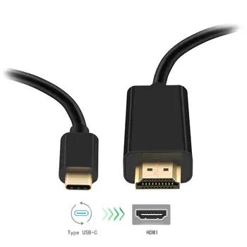 USB C toHDMI-compatibleCable 1,8 m 4K Tip C HDMI Thunderbolt3 Pretvornik forMacBook Mate 30 USB-C HDMI Adapter USB Tip C za HDMI