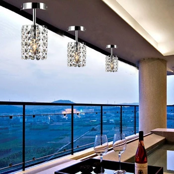 Preprosta sodoben k9 crystal LED koridor stropne svetilke doma deco plašč, soba, balkon žarnica E14 strop luç