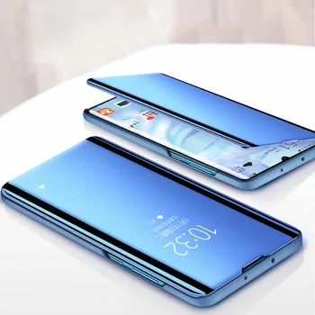 Luksuzni Ogledalo Usnja Flip Pokrov Za Huawei Y8P 2020 Primeru Zaščitni Lupini Shockproof Stojalo Fundas Za Huawei In8 P 2020 Fundas