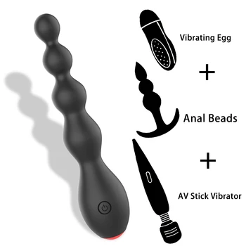 OLO 10 Hitrost Analne Kroglice Vibrator Sex Igrača za Ženske, Ženska Masturbacija z vibriranjem Butt Plug Prostate Massager Klitoris Stimulator