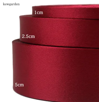 Kewgarden 25 mm, 2,5 cm Layering Krpo, Svetlo svileno Saten Trakovi Ročno izdelan lepilni Trak DIY Bowknot Pribor Bombaž Riband 4m/veliko