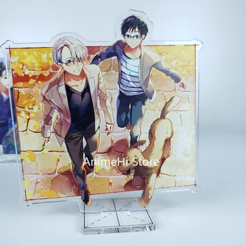 JURIJ!!! na LEDU akcijska figura Anime Katsuki Yuuri Viktor Nikiforov Jurij Plisetsky akril lutke slika igrača 15 cm