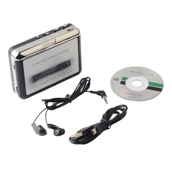USB Kasetni Trak Pretvornik Super Kaseta za MP3 Avdio zajem Predvajalnik Glasbe Trak za PC Prenosni Kasetofon-za-MP3 Converter