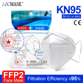 3000PCS Brezplačno DHL KN95 maske FFP2 obraz maska za prah-dokazilo in anti-virus maske CE original odraslih ffp2 filtriranje usta masko