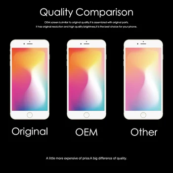 OEM AAA+++ Za iPhone 6 6S 7 8 LCD Plus Z 3D Sile Dotik Za iPhone 5, 5C 5S 5SE Zaslon Računalnike Sklop Zaslona