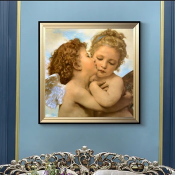 Slavni slika Lamour in Psiho Otrok, Plakatov in Fotografij Wall Art Platno Slikarstvo Prvi Poljub Slike za Dnevna Soba Dekor