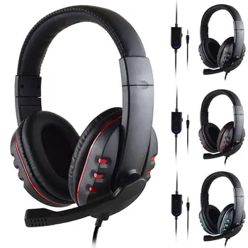 Gaming Slušalke Stereo Surround Slušalke 3.5 mm Žično Mic Za PS4 Prenosnik Za Xbox en Igralec Slušalke